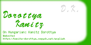 dorottya kanitz business card